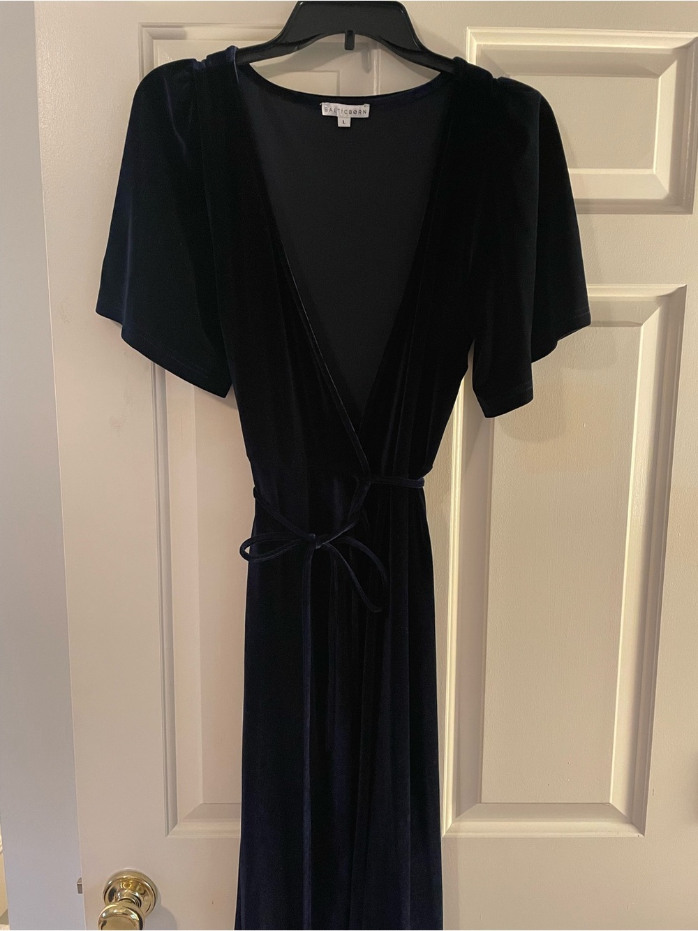 Baltic Born Navy Velvet Trim Women’s Dress